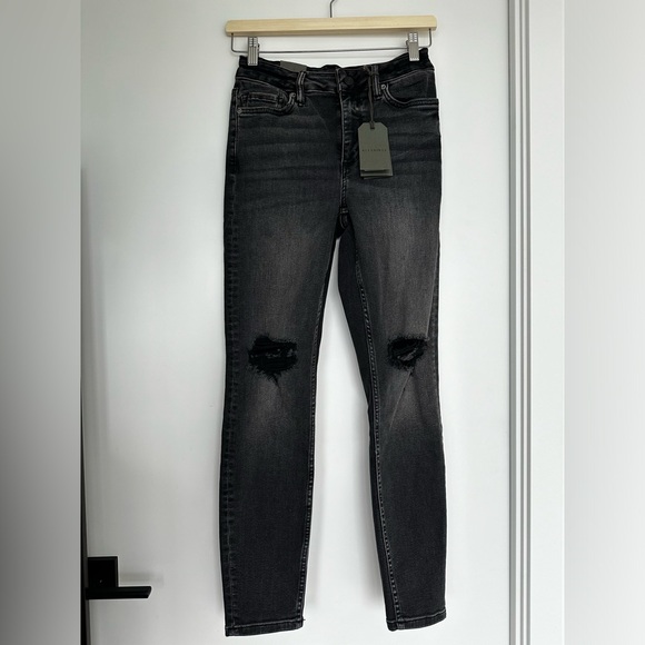 All Saints Dax High-Rise Skinny Jeans in Washed Black - Picture 4 of 8